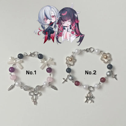 Arlecchino and Columbina bracelets made by me Handmade Y2K jewelry