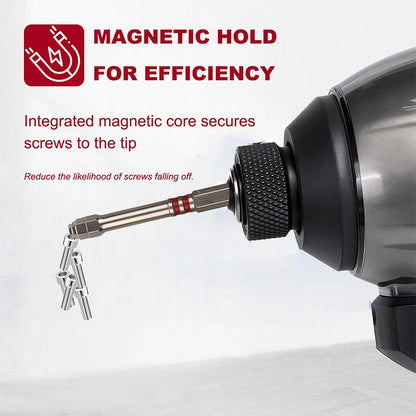 Screwdriver Bits Set 3Pcs With Magnetic Hex Shank Pagoda-shaped Design In Multiple Sizes For Electric Drills And Wrenches