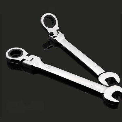 Ratchet Wrench 8-24mm Metric Combination Wrench Flex Head Ratcheting Wrench Chrome Vanadium Steel Spanner Quick Repair Tool