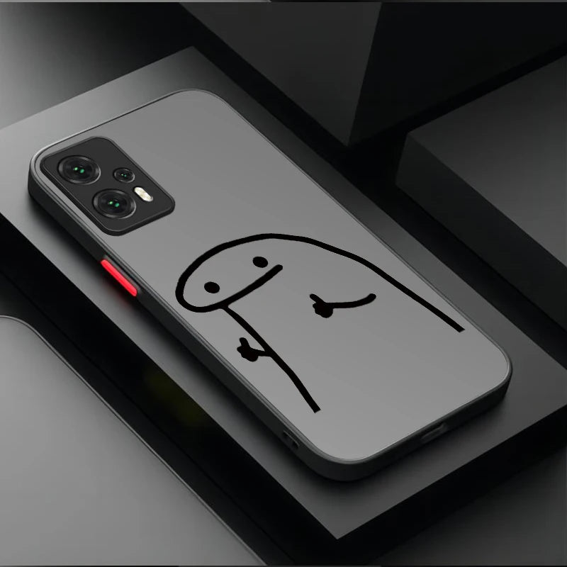 Flork Minimalist Comic Figurine Case for Xiaomi 14T 13T 12T 11T 10T 9T Pro Mi 14 13 12 10 11 Lite 5G NE Shockproof Full Cover