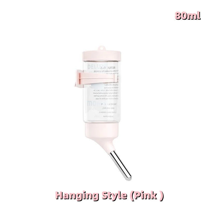 80-425ml Hamster Water Bottle with Stand Leak-Proof Dechatable Automatic Dispenser Small Pet Supplies for Guinea Pigs Rabbit Use