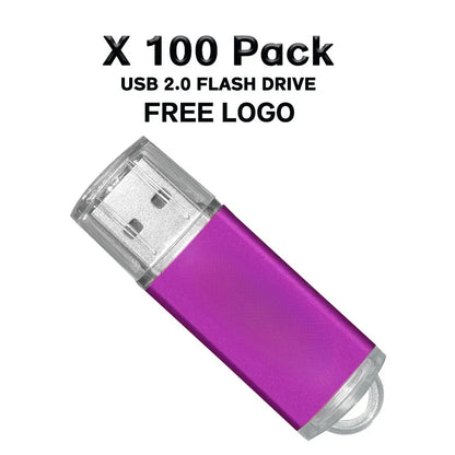 100Pcs/lot USB 2.0 Flash Drive 4GB 8GB Pen Drive 128M Usb Sticks 1GB 2G Pendrives 16GB Memory Flash 32GB U Disk Free Custom Logo