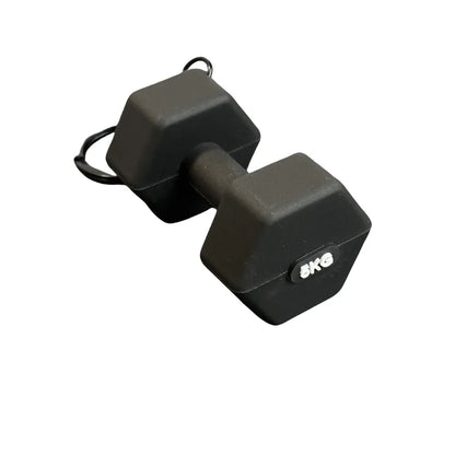 Unique PVC Mini Barbell Keychain Detachable Exquisite Bag Pendant Fitness Equipment Simulation Dumbbell Keychain Sports Prize