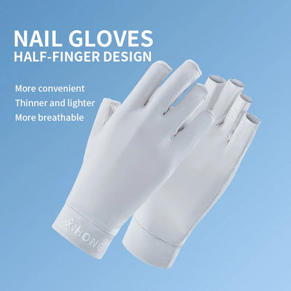 UV Gloves Are Used For Nail Art. These Are Professional UPF50+ UV Protective Gloves, Suitable For Nail Art. Five-Finger Gloves