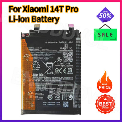 100% NEW 5000mAh Li-ion Battery for Xiaomi 14T Pro High Quality Battery BM5W Bateria for Xiaomi Fast Shipping + Free Tools