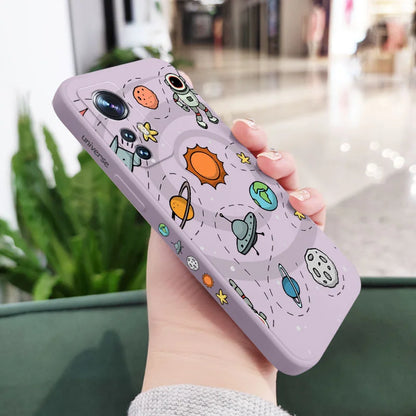 Great Astronaut Phone Case For Xiaomi Mi 15 15T 14 14T 13 13T 12 12X 12T 12S 11 11T 10 10T 9 9T Pro Lite Liquid Silicone Cover