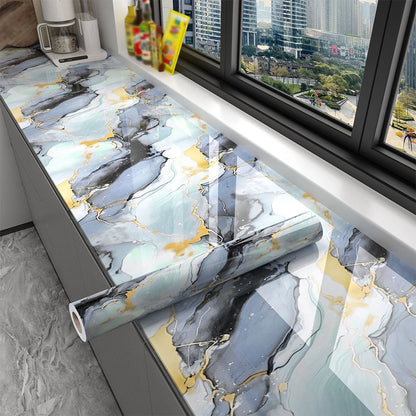 Tile Stickers Waterproof and Oil-proof Kitchen High Temperature Resistant Renovation Self-adhesive Cabinet Countertop Wallpaper