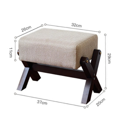 Solid Wood Sofa Stool Rubberwood Household Shoe Changing Stool Children's Living Room Seats Minimalist Style Quality Furniture