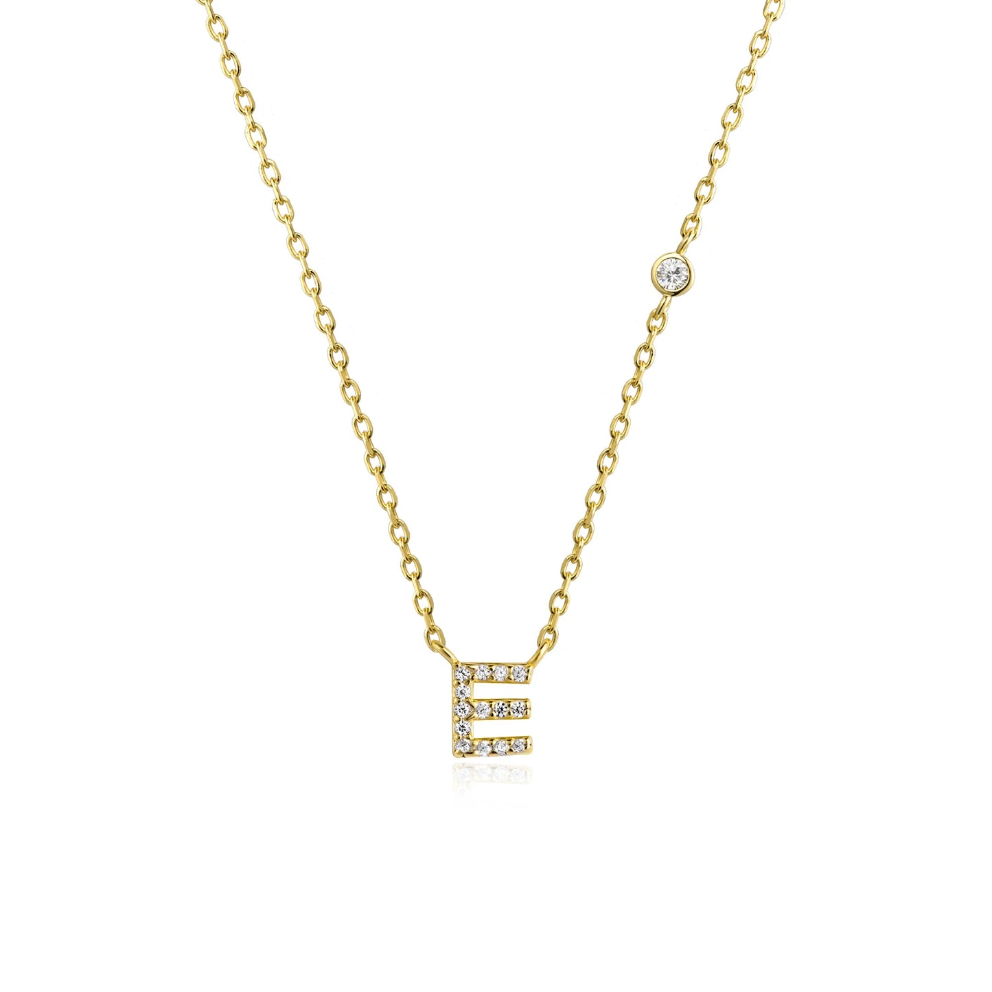 VEWANT New 925 Sterling Silver Monogram Initial Letter A M Pendant Long Chain Necklace Crystal Fine Jewelry Luxury Fine Jewelry