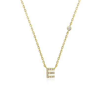 VEWANT New 925 Sterling Silver Monogram Initial Letter A M Pendant Long Chain Necklace Crystal Fine Jewelry Luxury Fine Jewelry