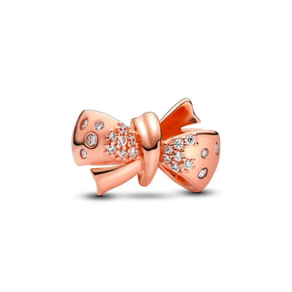 Rose Gold Plated Charms for Bracelet DIY Jewelry Making Heart Flower Strawberry Butterfly Paw Print CZ Pendant Beads Women Gift