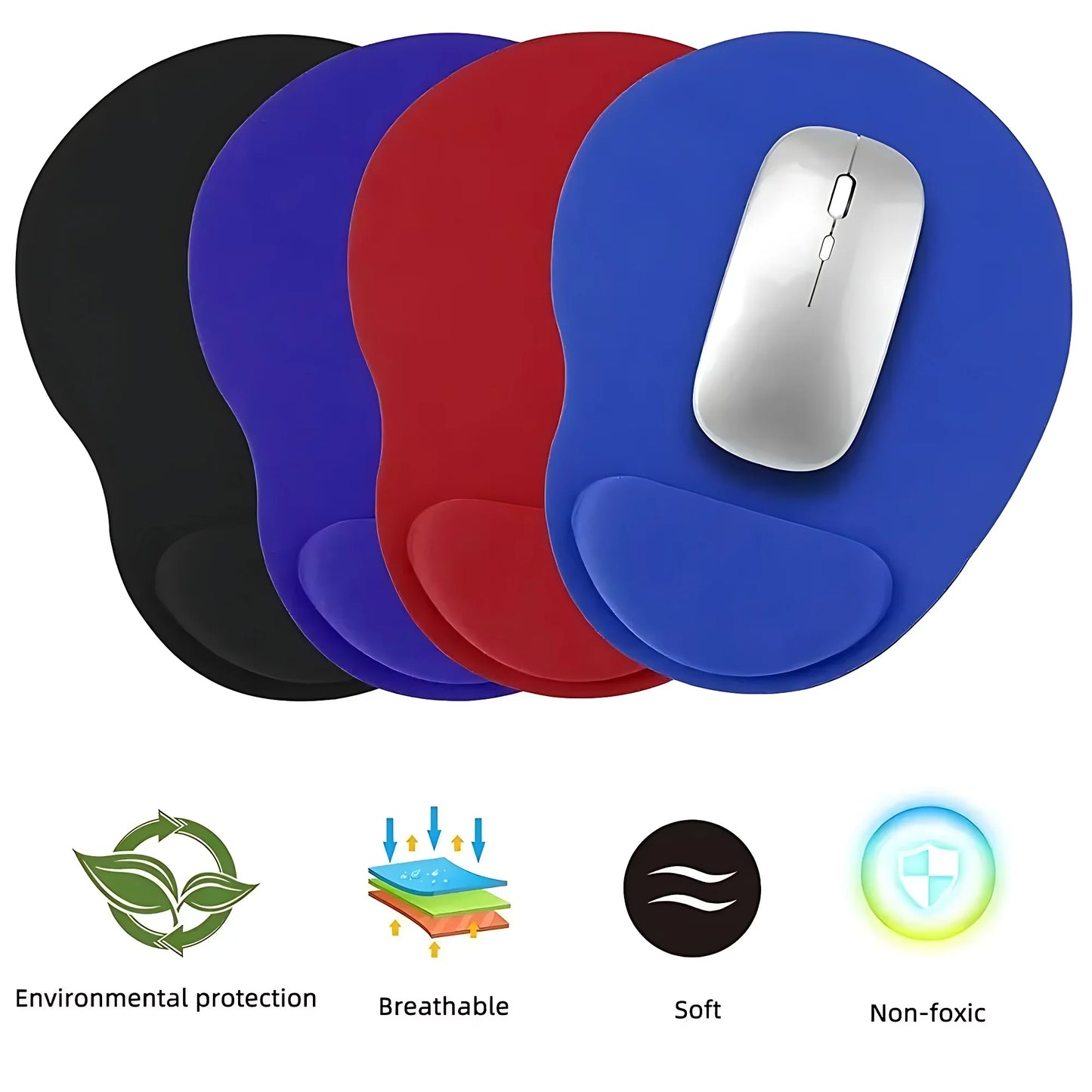 Ergonomic Wrist Rest Mouse Pad Comfortable Wrist Support Non Slip Mice Mat Soft Mousepad For PC Laptop Computer