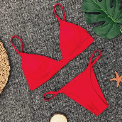 New Bandeau 2025 Micro Bikini Set Women Sexy Low Waist Monokini Push Up Swimwear Backless Swimsuit Beach Bathing Suits Biquinis