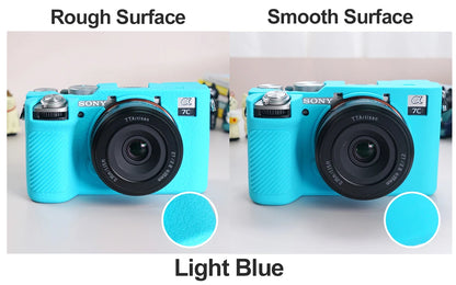 Camera Silicone Case for Sony Alpha 7C Mark II A7CR Camera Cover Full Body Case Protector Sony A7CII A7CR with glass film