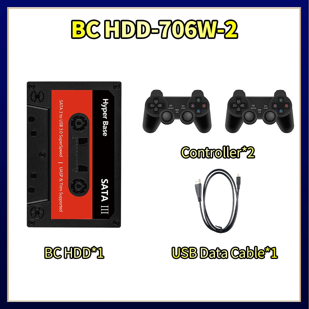Game Hard Drive With Batocera 40 Built-in 52000+ Retro Games Emulator For PS3/PS2/WII/N64/SNES/MAME/Gamecube Gaming HDD For PC