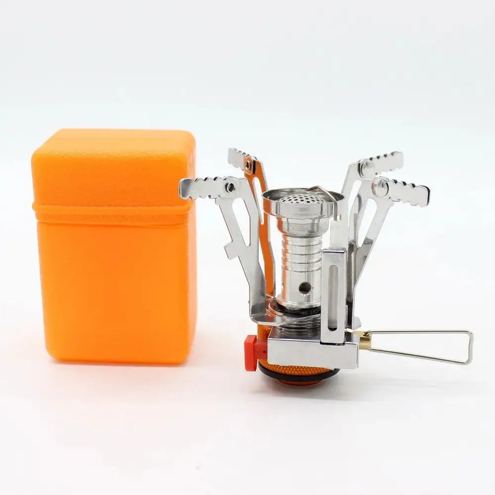 Foldable Ultra-light Alloy Mini Gas Stove Portable Outdoor Cooking Furnace For Camping Hiking Picnic