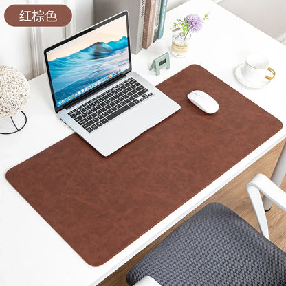 Desk Pad Waterproof PU Mouse Pads Desk Mat Protective Cover Large Mousepad Computer Laptop Non-slip Easy To Clean Keyboard Mats