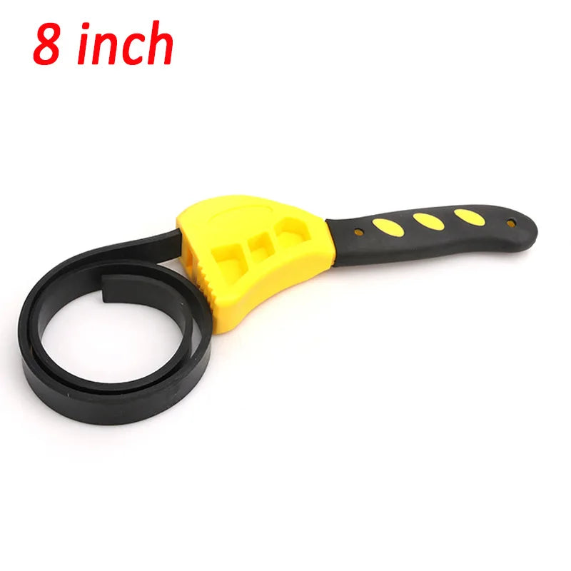 Multifunctional Belt Wrench Adjustable Rubber Strap Wrench Oil Filter Wrench Jar Opener Pipe Wrench Cartridge Disassembly Tool