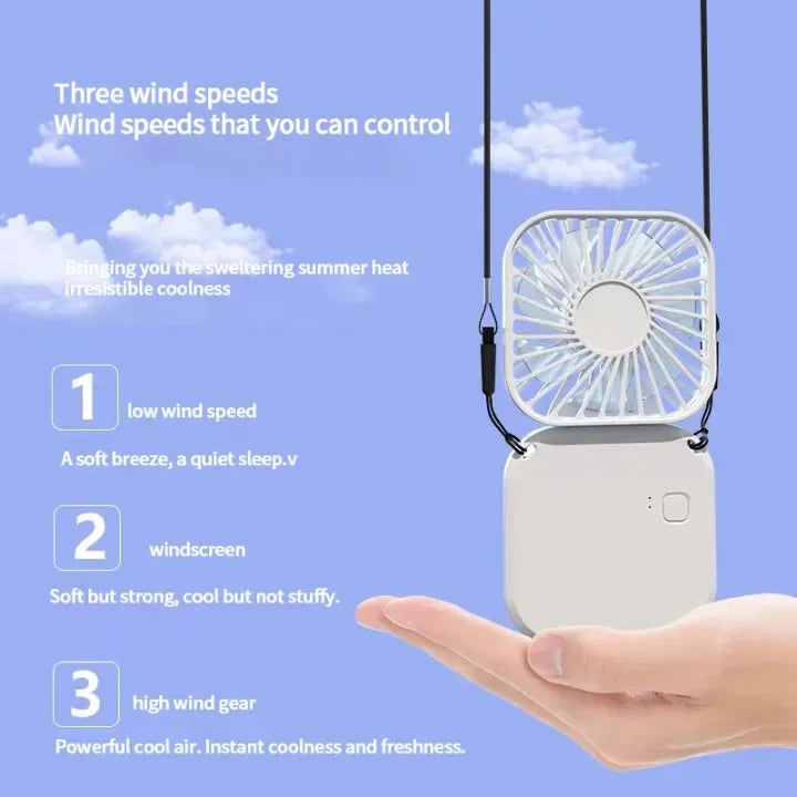 Portable Fan Super Mini Handheld Fan USB Rechargeable Fan Foldable Hand Held Small Pocket Fan