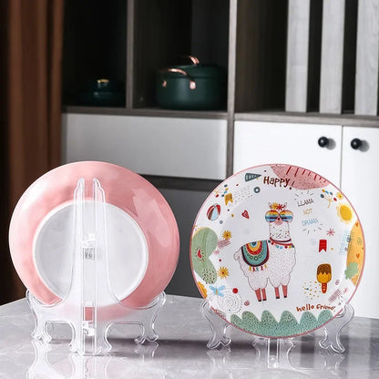 Dish Plate Racks Folding Bowl Plate Picture Stand Storage Holder Plastic Dish Plate Holder Bowl Dish Tray Rack Kitchen Accessory
