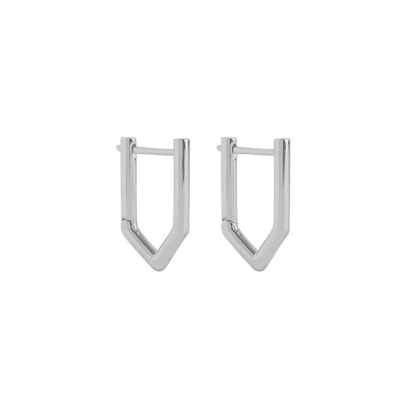 TIANDE Gold Color Classic Punk Hoop Earrings for Women Zircon Smooth Piercing Huggies Earrings 2024 Fashion Jewelry