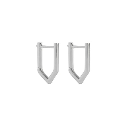 TIANDE Gold Color Classic Punk Hoop Earrings for Women Zircon Smooth Piercing Huggies Earrings 2024 Fashion Jewelry