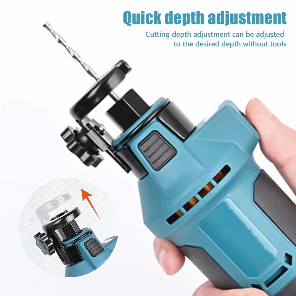 Brushless Electric Drywall Cut Out Tool 3 Gears Rotary Saw Cutting Wood Sheetrock Cordless Power Tools For Makita 18V Battery