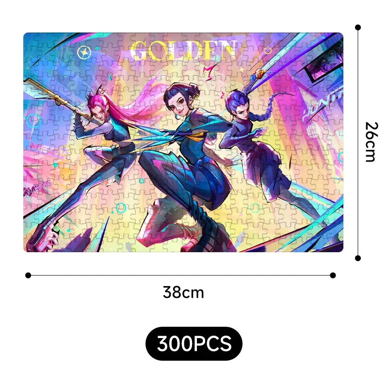 70/300PCS Wooden Jigsaw Puzzle Cool Cyberpunk Anime Family Interactive Game Collectible Gift for Adults Kids Teens Home Decor