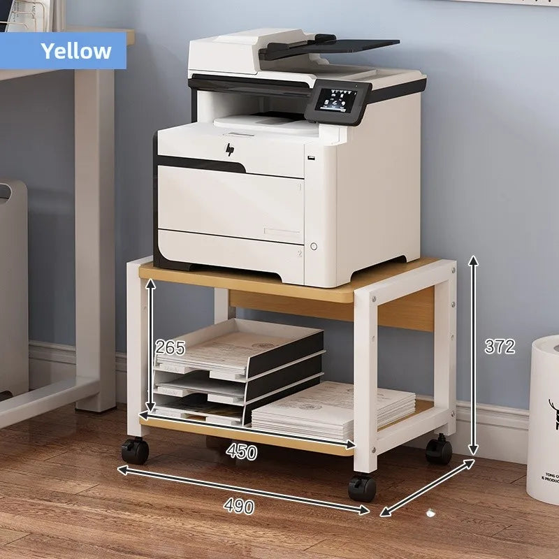 Low Profile Floor Mounted Office Desktop under Desk Printer Copier Storage Ra Home Use Mobile Organization elf