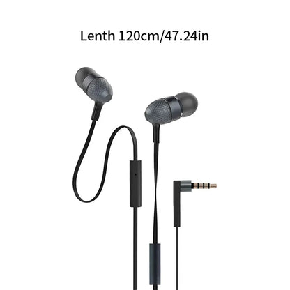 Wired Earphone with Microphone HiFi Music Monitor Bass Headphones Noise Cancelling Headset For Sport Gaming Earbuds