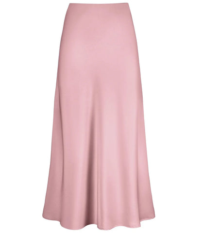2025 Elegant Faux Silk Satin Skirts for Women High Waist A-line Office Lady  Solid Color Glossy Finish Fishtail Skirt