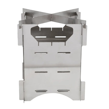 Outdoor Wood Burning Stove Stainless Steel Folding Mini Portable Cooker for Outdoor Camping Travel Hiking Picnic