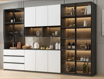 Side cabinet, wall cabinet, premium version, living room storage cabinet, track glass door
