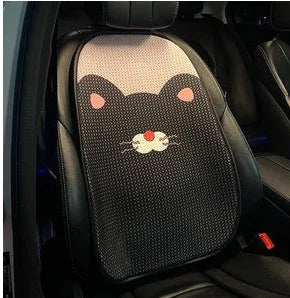 Comfortable Cute Car Seat Covers Ice Silk Cartoon Car Seat Protector Cushion Cute Car Accessories Universal Seat Covers Full Set