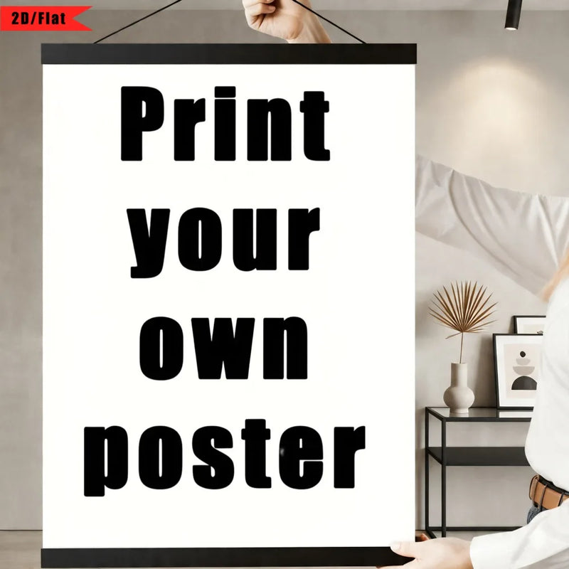 Customized Poster Decorative Painting Comes with a Magnetic Black Hanging Frame, a Simple Style Home Decoration Hanging Poster