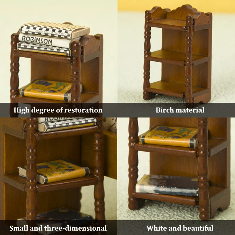 1:12 Toy Model Dollhouse Furniture, Miniature Bedside Nightstand for Stylish Bedroom Decor
