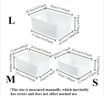 Multi-Functional Storage Boxes, Durable Plastic Organizers for Cosmetics, Snacks, Kitchen, Bathroom, Dorm - Office Supplies