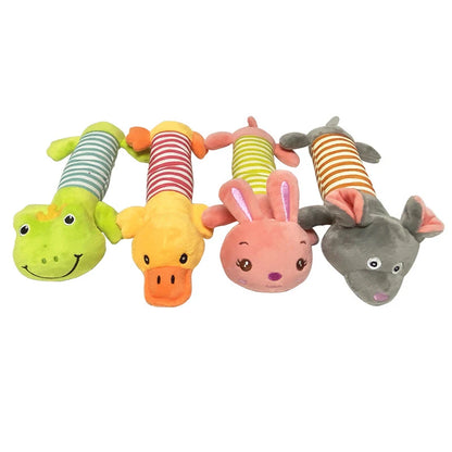 Dog Squeaker Toys for Boredom, Teeth Grinding Teeth Cleaning Stuffed Plush Toys for Small Medium Breed Dog Pet Supplies