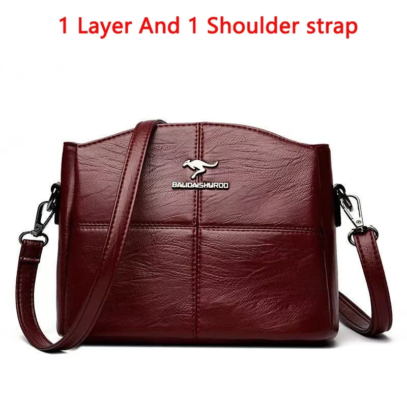 Women Embroidery Tote Bag High Quality Leather Ladies Handbags 2024 Women Shoulder Bag Small Crossbody Bags For Women Sac a Main