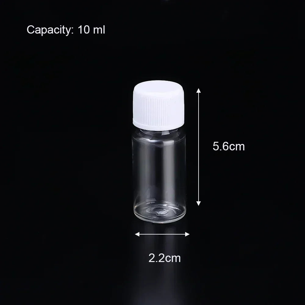 1/5/10Pcs Plastic Bottle Transparent Refillable Small Mouth Bottle Portable Sample Vials Cosmetic Containers for Lotion Creams