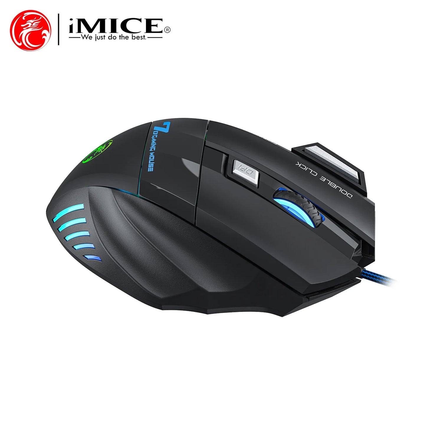 USB Wired Gaming Optical Mouse 4-Keys RGB Backlit Ergonomic Design DPI Adjustable High-Precision Mouse For PC Computer Laptop