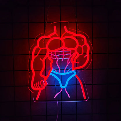 Fitness Neon Sign For Wall Decor,Led Neon Light For Gym Wall Art, Man Cave，Birthday, Bedroom, Gym Club, Shop Decor,USB Power