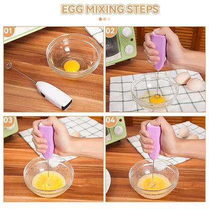 1 X Mini Electric Kitchen Blender, Milk Frother, Can Be Used for Mixing Coffee, Custard Shakes, Blender, Coffee Blender