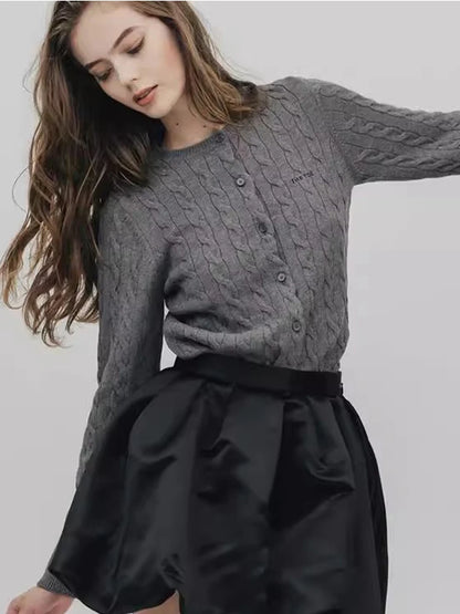 Lautaro Spring Summer Sweet Cute Soft Shiny Satin Mini Bud Skirt Women with Shorts High Waist  Short Luxury Designer Clothes