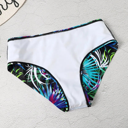 Botanical Print Tankini Swimwear Women'S 2 Piece Bikini Set Summer Sexy Swimsuit 2pcs Beach Bathing Suit Ladies Bikinis Outfit