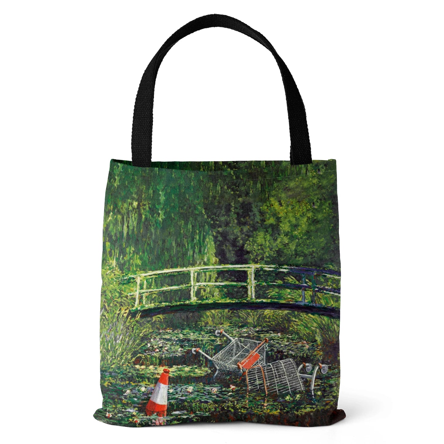 [Canvas Bag] Oil Painting Printed Canvas Bag Women's Lightweight Tote Bag Daily Handbag Multi-functional Shopping Bag
