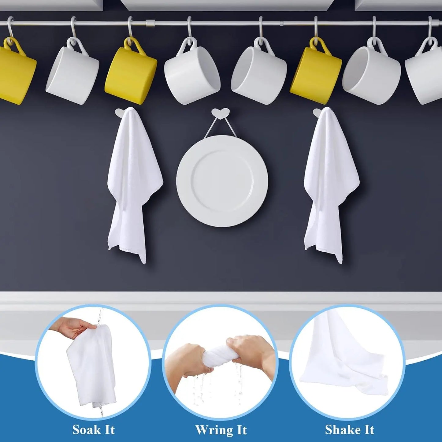 10pcs Sublimation Blank Towels – DIY Hand and Dish Towels for Kitchen, Bathroom, and Home Use