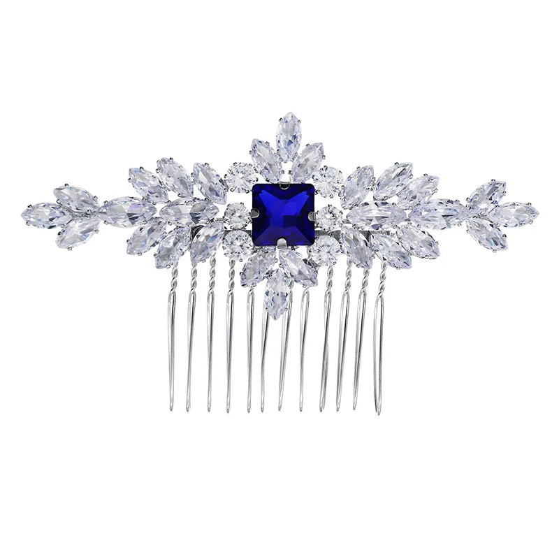 New Luxury Zirconia Bridal Hair Comb Sparkling Handmade Hair Comb for Women Wedding Headpieces Jewelry Accessories