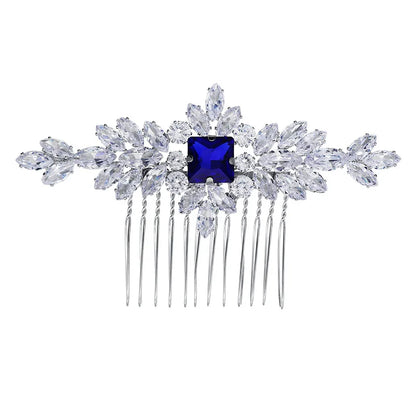 New Luxury Zirconia Bridal Hair Comb Sparkling Handmade Hair Comb for Women Wedding Headpieces Jewelry Accessories