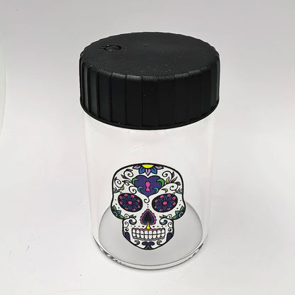 Glass Jar with LED Light Airtight Transparent Glass Storage Jars